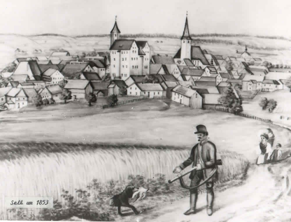 Historische Stadtansicht von Selb.