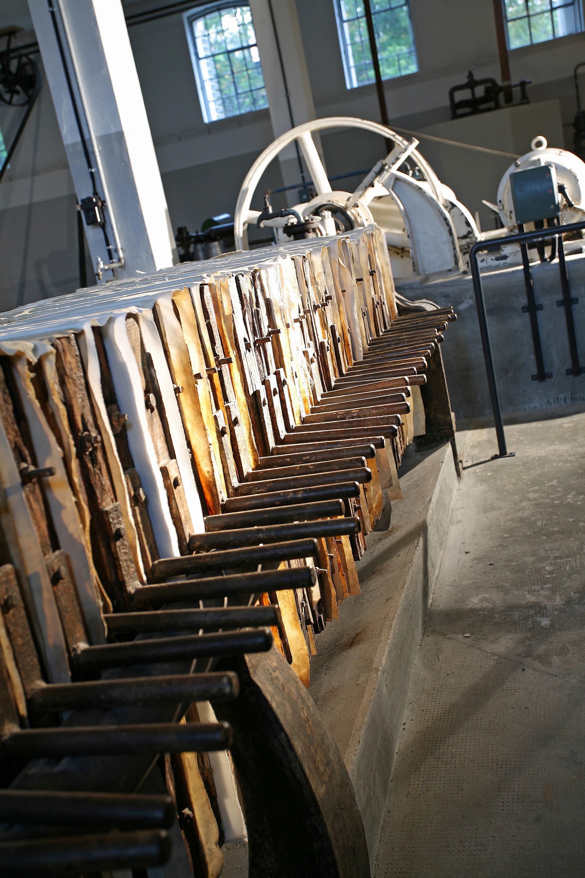 Filterpresse in der Massemühle.